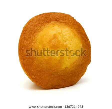 tasty muffin cake, isolated on white 