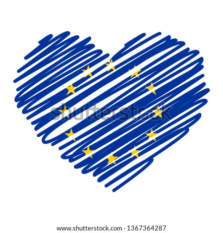 Line drawing heart - EU 