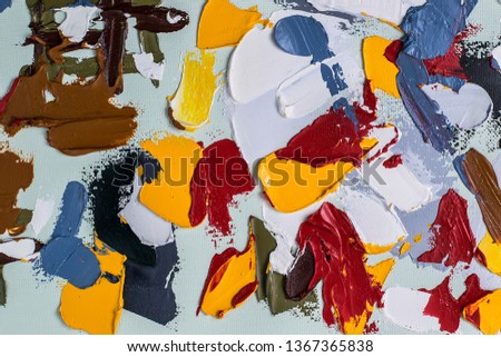 abstract background of color oil paint on canvas