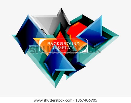 Geometric minimal design background. Vector modern poster