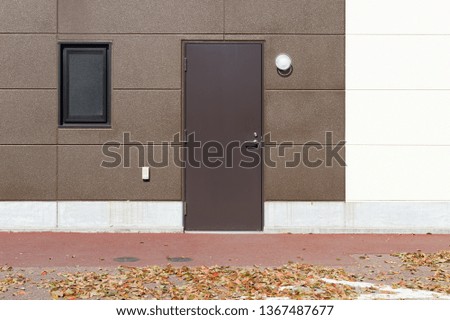 sidewalk by street wall & door