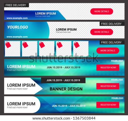 Abstract sale banners set