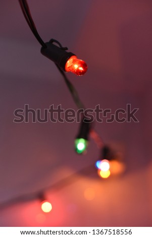 Christmas lights in the house
