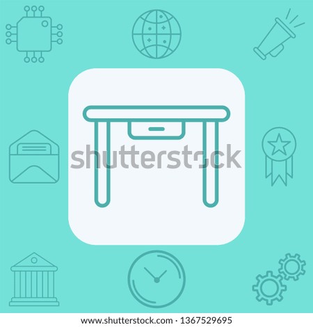 Desk vector icon sign symbol