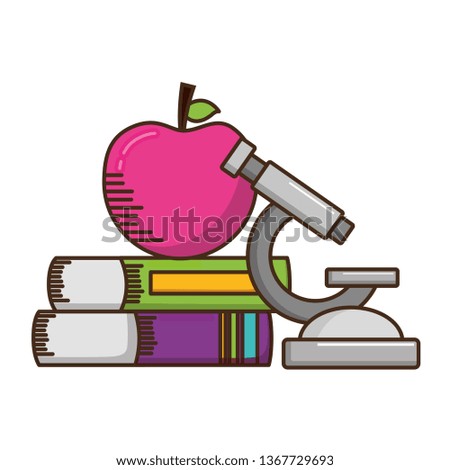 school apple microscope books