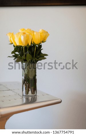 Clean Lines Yellow Tulips Royalty-Free Stock Photo #1367754791