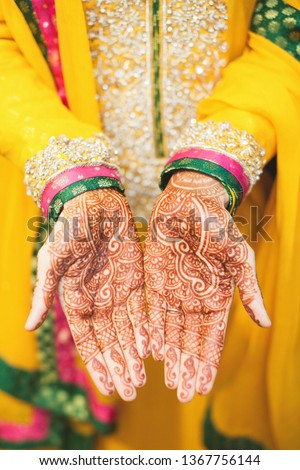Hindi Henna Ceremony Royalty-Free Stock Photo #1367756144