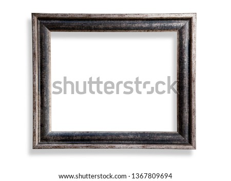 antique wooden frame isolated on white
