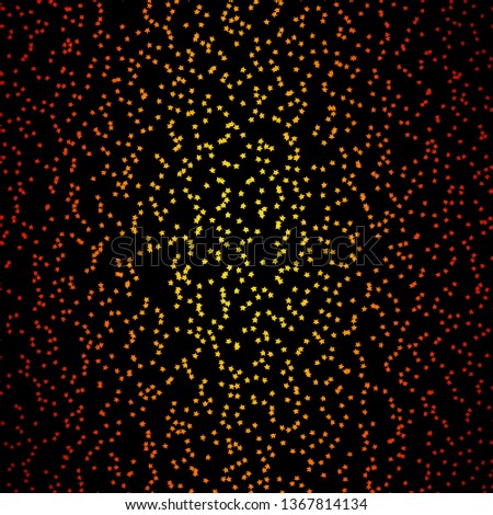 Dark Orange vector background with small and big stars. Colorful illustration in abstract style with gradient stars. Theme for cell phones.