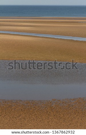 Abstract beach landscape without people  at Burnham Overy Staithe.