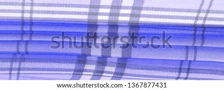 silk, lilac fabric (baby blue), checkered wallpaper in a cage tartan. Scottish tartan dress. Textile pattern from classic fabrics. Fabric textile pattern illustration.