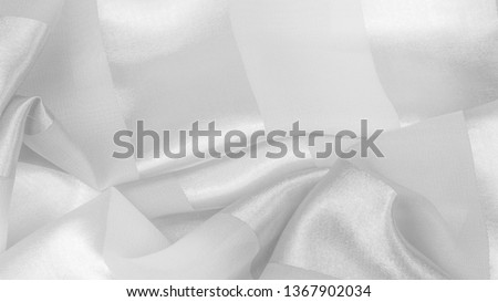 Texture, background, white silk striped fabric with a metallic sheen. If you have a bad mood, this fabric will lift it to unprecedented heights. Your project will be successful.