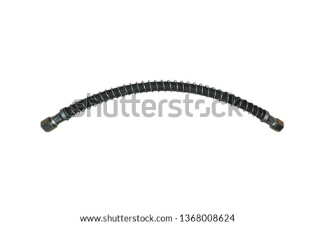 Brake hose for a car isolated on a white background