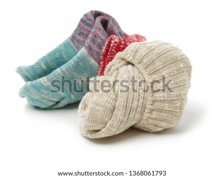 Socks on white background 