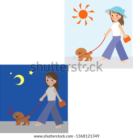 Summer dog walk