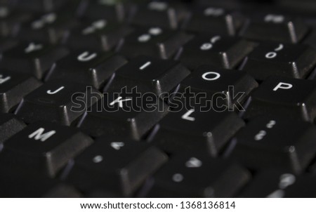 photo keyboard with focus selection. suitable for use as a background
