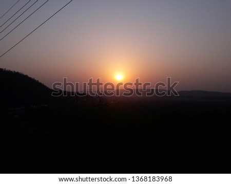 a beautiful Sunset near hanuman dhara temple