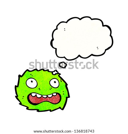 green furry monster cartoon