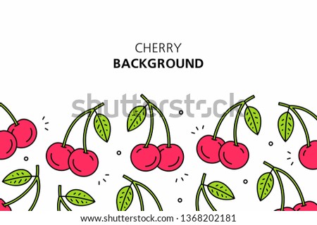 Cherry background. isolated on white background