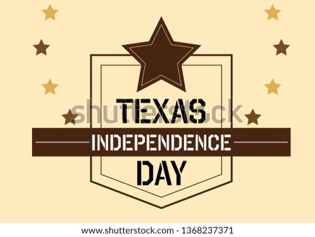 Vector illustration of Texas Independence Day