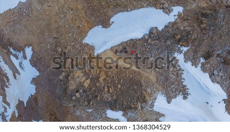 Climbing Elbrus. Aerial photography