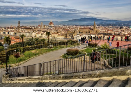 Piazzale Michelangelo with panoramic view in Florence, Italy
 Royalty-Free Stock Photo #1368362771