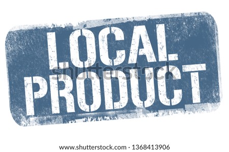 Local product sign or stamp on white background, vector illustration