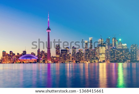 Toronto city skyline in Canada