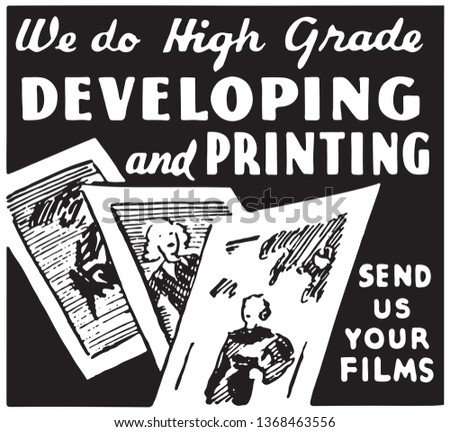 Developing And Printing - Retro Ad Art Banner