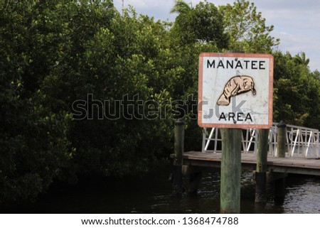 manatee area sign