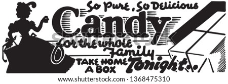 Candy For The Family - Retro Ad Art Banner