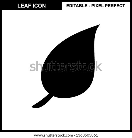 Leaves icon vector set isolated on white background. Various shapes of leaves of trees and plants. Elements for eco and bio logos. - Vector
