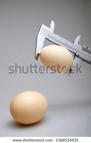 Vernier caliper to measure eggs