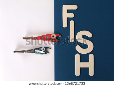 Red and blue fisch