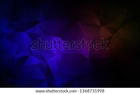 Dark Blue, Red vector polygon abstract backdrop. Creative geometric illustration in Origami style with gradient. A completely new design for your leaflet.