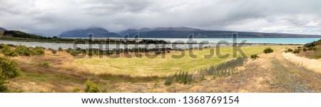 An image of a rainy day at Lake Pukaki New Zealand