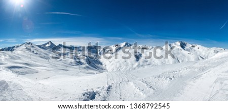 Snow covered ski slopes Livigno