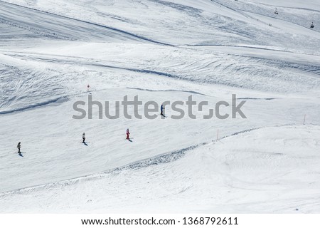 Snow covered ski slopes Livigno