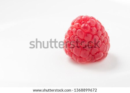 Raspberry on white background