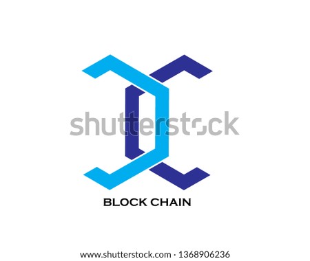 Business theme vector illustration of the  block chain logo. - Vector

