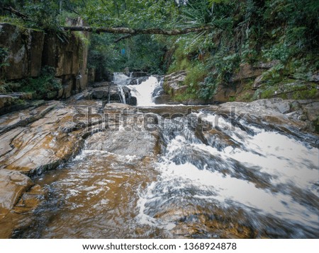 Brazilian Waterfall in Campos do Jordao, São Paulo, Brazil
