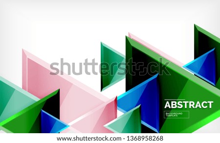 Triangular low poly background design, multicolored triangles. Vector illustration