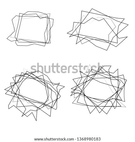 Doodle frame geometry Royalty-Free Stock Photo #1368980183