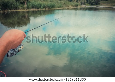 Trout fishing on the lake