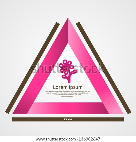 Flower Design Background. Clean Abstract Business Backdrop. Modern Icon.