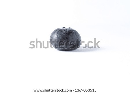 Blueberry on white background