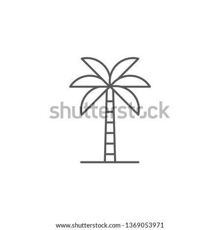 Palm tree vector icon flat style design isolated on white background