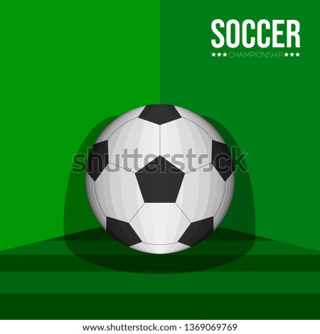Isolated soccer poster with a ball. Vector illustration design