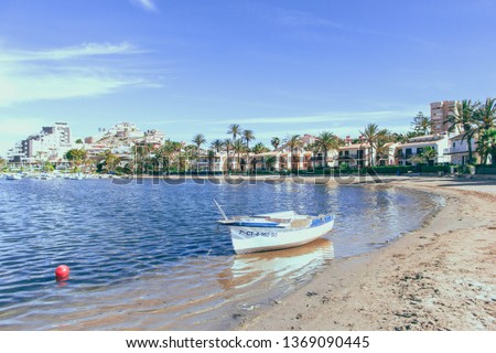 A little boat in the beach (La Manga del Mar Menor, Murcia, Spain)