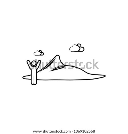 a man in clear weather sign icon. Element of Weather for mobile concept and web apps icon. Outline, thin line icon for website design and development, app development